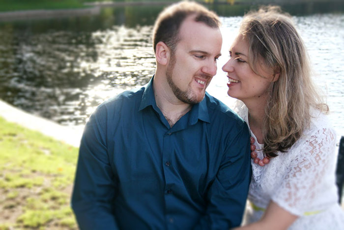 Amanda and Alistair in Boston Public Garden